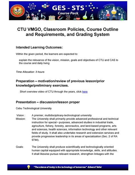 College VMGO .